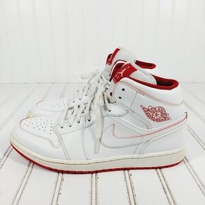 Jordan 1 Retro Metallic Red Hi-Top Lace Up Classic Sneakers I579